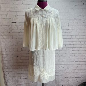 Vintage Henson Kickernick slip nightgown and bed jacket size medium